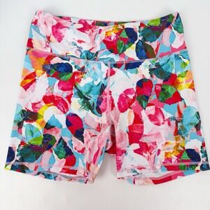 Zyia Active Floral Print Compression Bike Shorts Women's XXL 5" Inseam